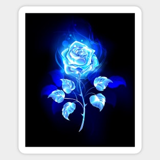 Burning blue rose Sticker